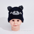 Beanie de malha para bebê para o inverno